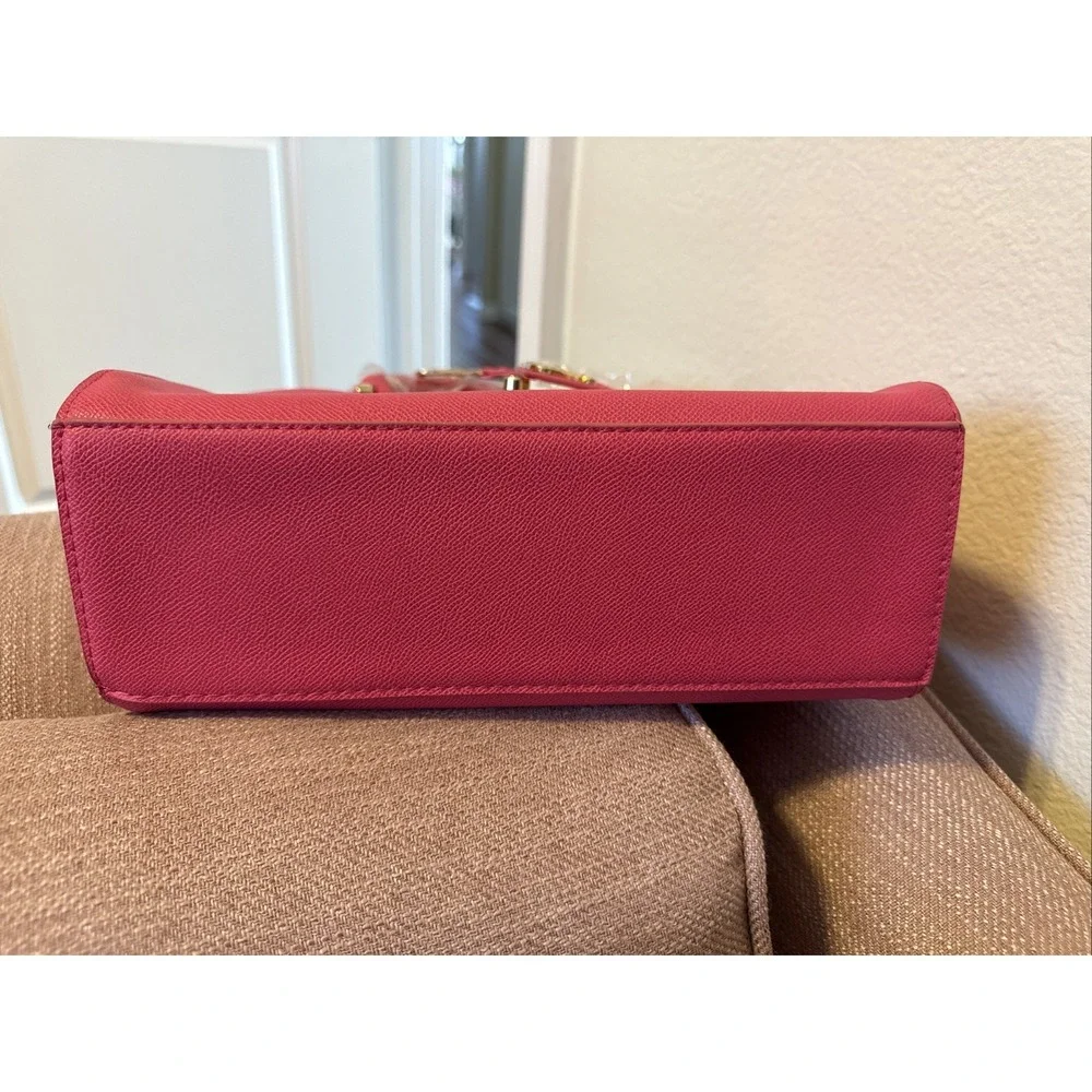BEBE Orchid Evie Satchel Bag With Shoulder Strap Hot Pink Fuchsia NWT - Picture 5 of 16